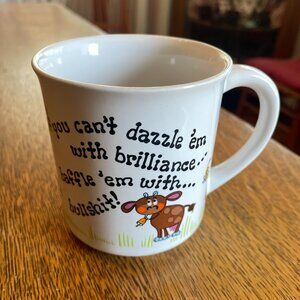 Humorous Cow Bullshit Coffee Cup Mug by Message Mugs